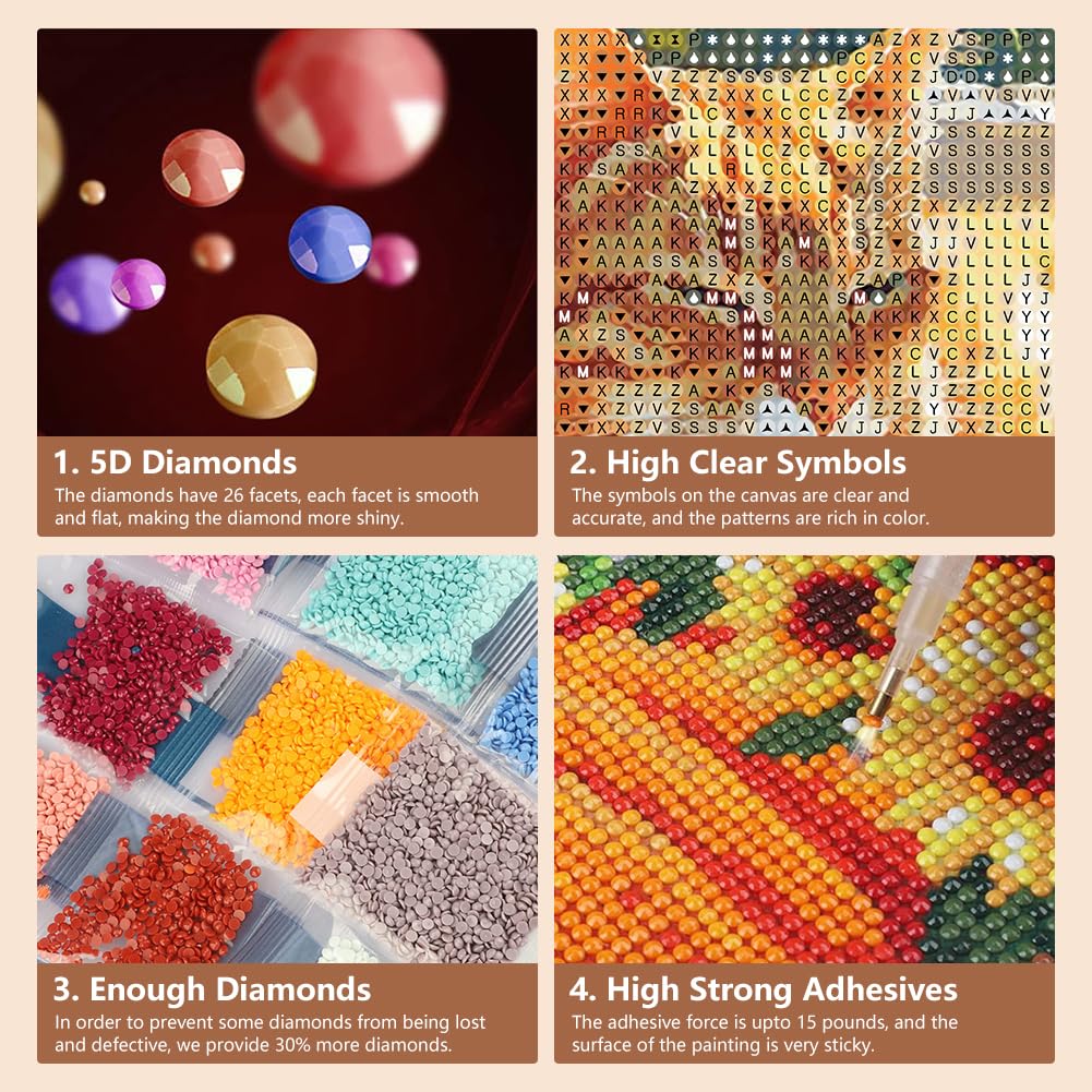 SJUTOUCI Diamond Painting Kits for Adults, Napping Cat Diamond Art Kits for Beginners, 5D DIY Diamond Bead Art, Full Drill Round Gem Craft Home Decor 12x12 inch SJUTOUCI