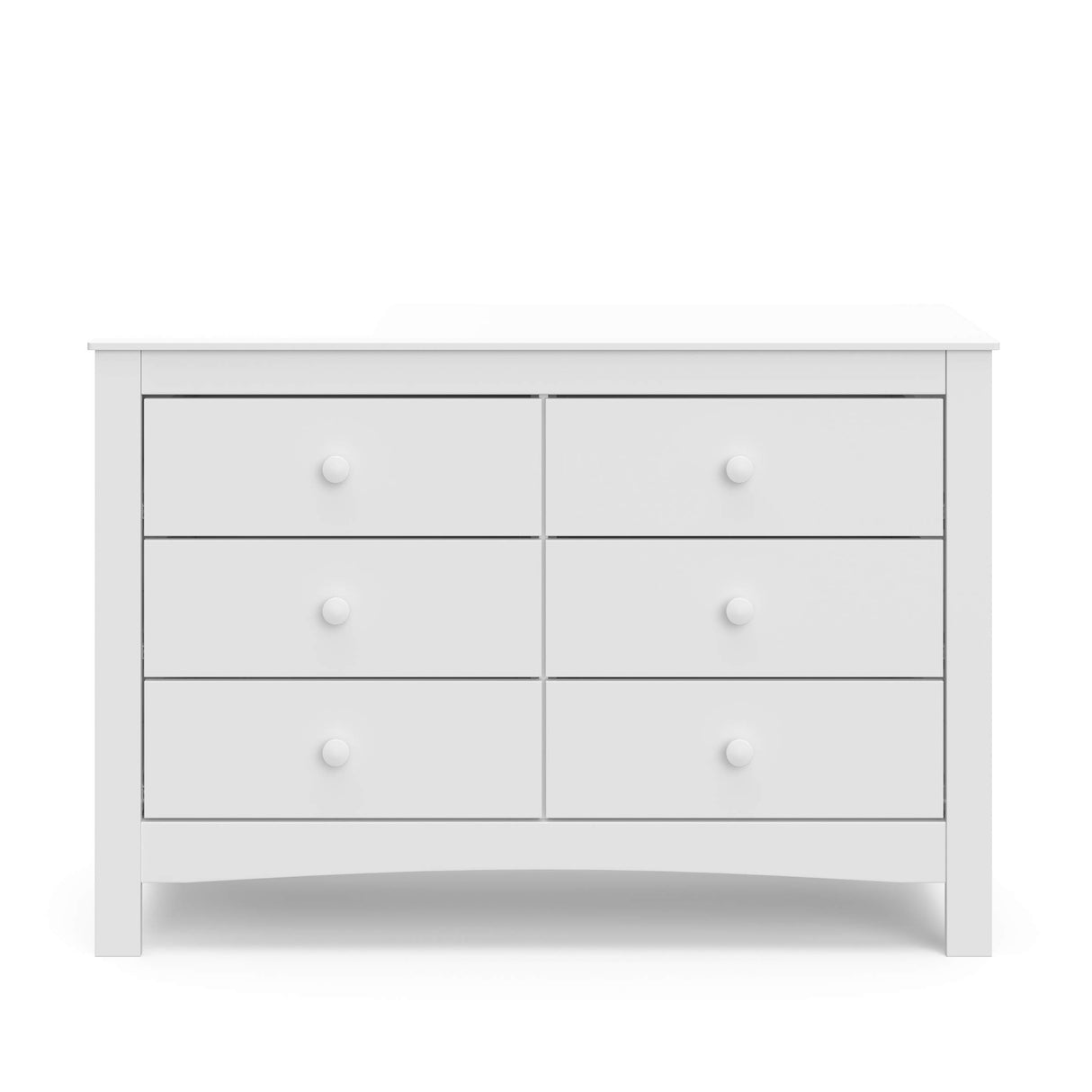 Graco Noah 6 Drawer Double Dresser (White) - GREENGUARD Gold Certified, 6 Drawer Double Dresser for Kids Bedroom or Nursery, Bedroom Furniture Dresser, Universal Design for Nursery and Kids Bedroom Graco