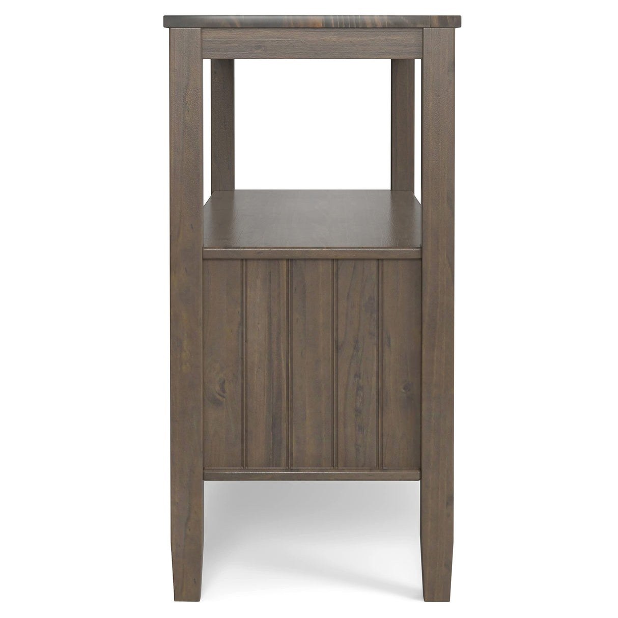 SIMPLIHOME Lev SOLID WOOD 48 Inch Wide Contemporary Console Table in Smoky Brown, for The Living Room, Entryway and Bedroom SIMPLIHOME