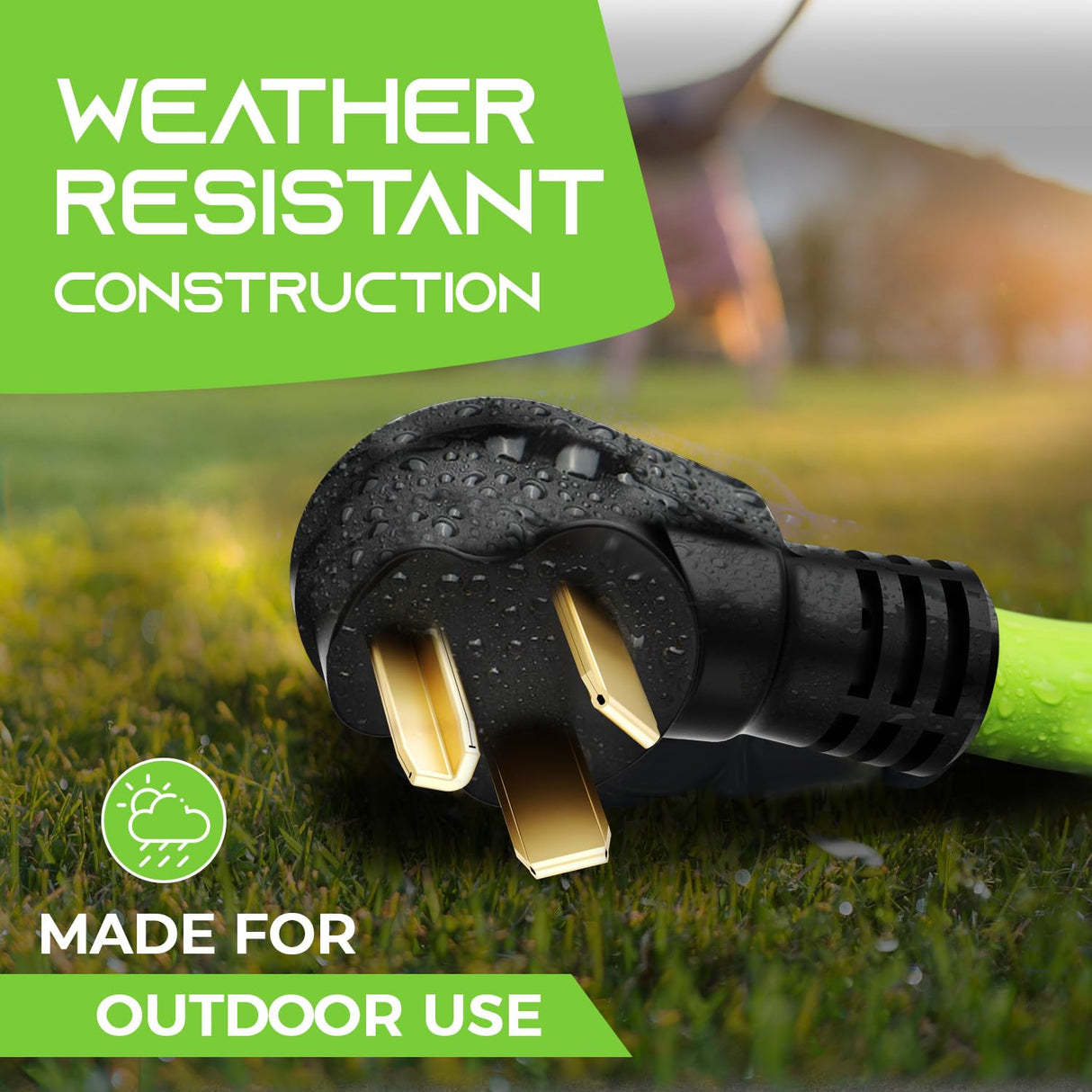 GEARit 30 Amp (50 Feet) 3 Prong Dryer Extension Cord NEMA 10-30P to 10-30R STW 10AWG/3 Heavy Duty, RV EV Charging Cable 125/250V GearIT