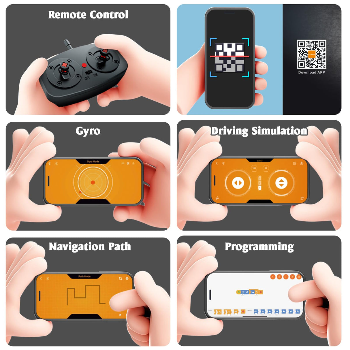 OWNONE 1 Off Road Pickup 4x4 Building Kit, 2 in 1 Stem Building Toy with Remote Control, Technique Race Car Building Toy for Kids, Birthday Gift Idea for Boys Ages 6+ (503 PCS) OWNONE 1