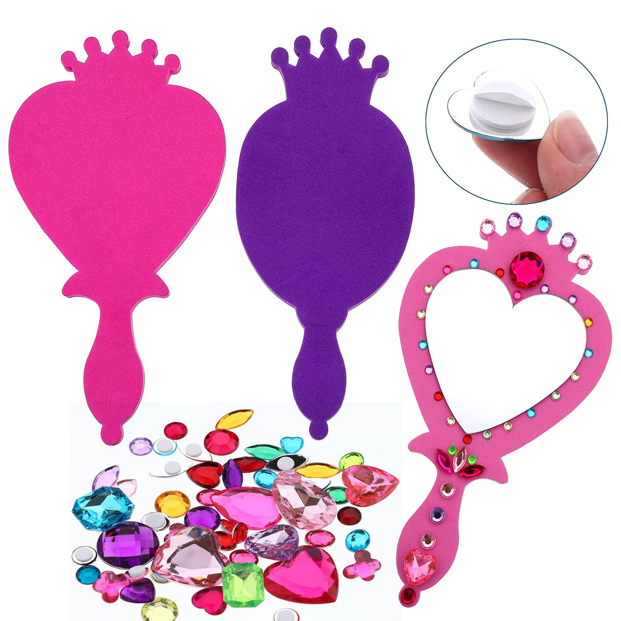 RICHNESS Little Girls Princess Mirrors Make Your Own Mirrors Princess Party Favors Pack of 6 RICHNESS