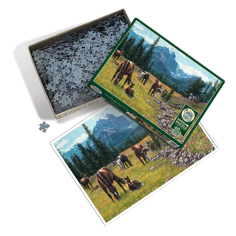 Cobble Hill 1000 Piece Puzzle - Horse Meadow - Sample Poster Included Cobble Hill Puzzle Company Ltd.