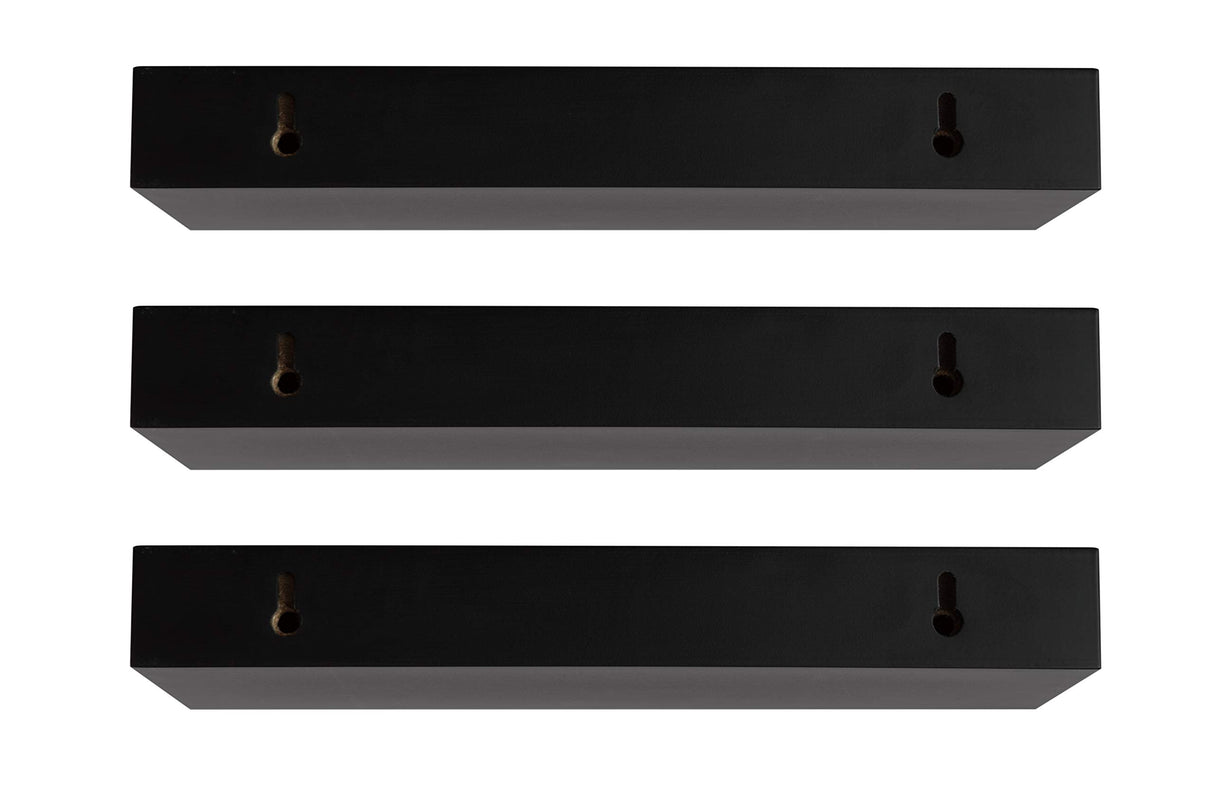 Kiera Grace Modern Floating-Shelves, Pack of 3, Black, 3 Count Kiera Grace