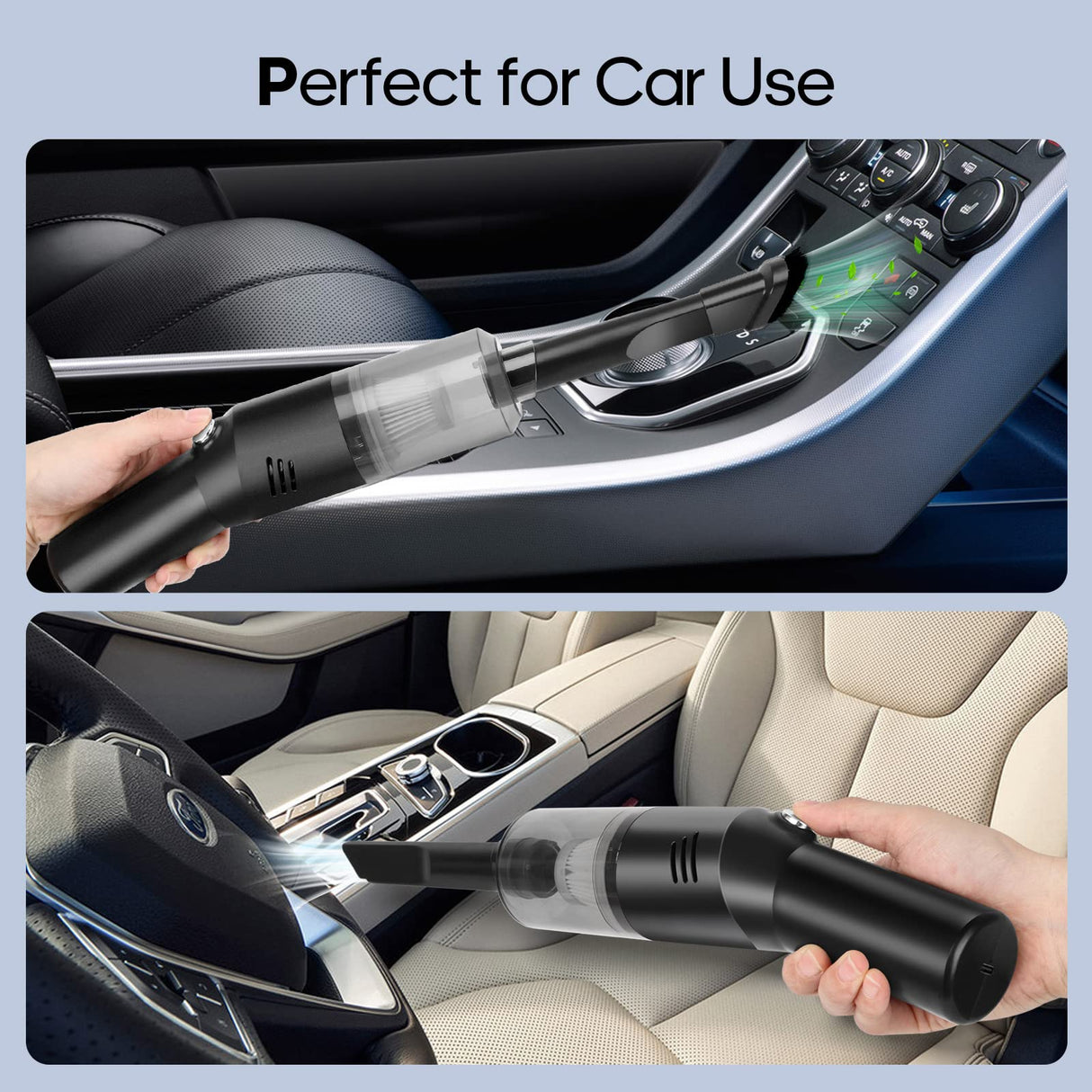 Auloea Portable Mini Car Vacuum Cleaner, High Power Cordless(400g) Handheld Rechargeable Vacuum Cleaner for Desk V06 Auloea