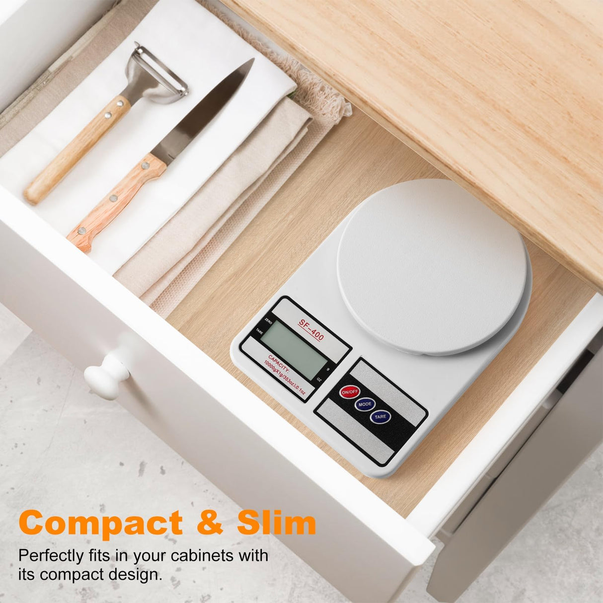 Digital Kitchen Scale 22lb/10kg Capacity, Stainless Steel Food Scale with oz/g Units | Replaceable Battery Power | Ideal for Meal Prep, Cooking, Baking Partyreal