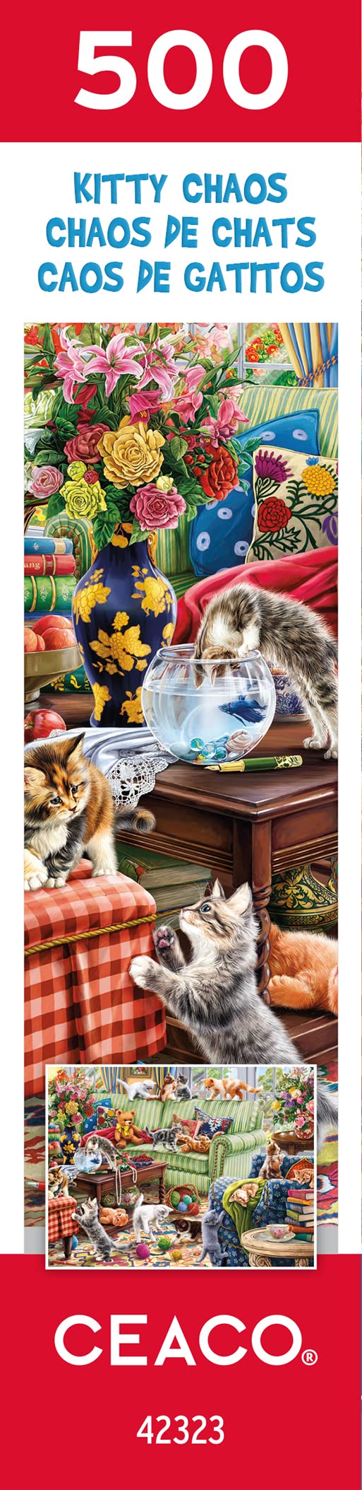 Ceaco - Paws Gone Wild - Kitty Chaos - 500 Piece Jigsaw Puzzle Ceaco