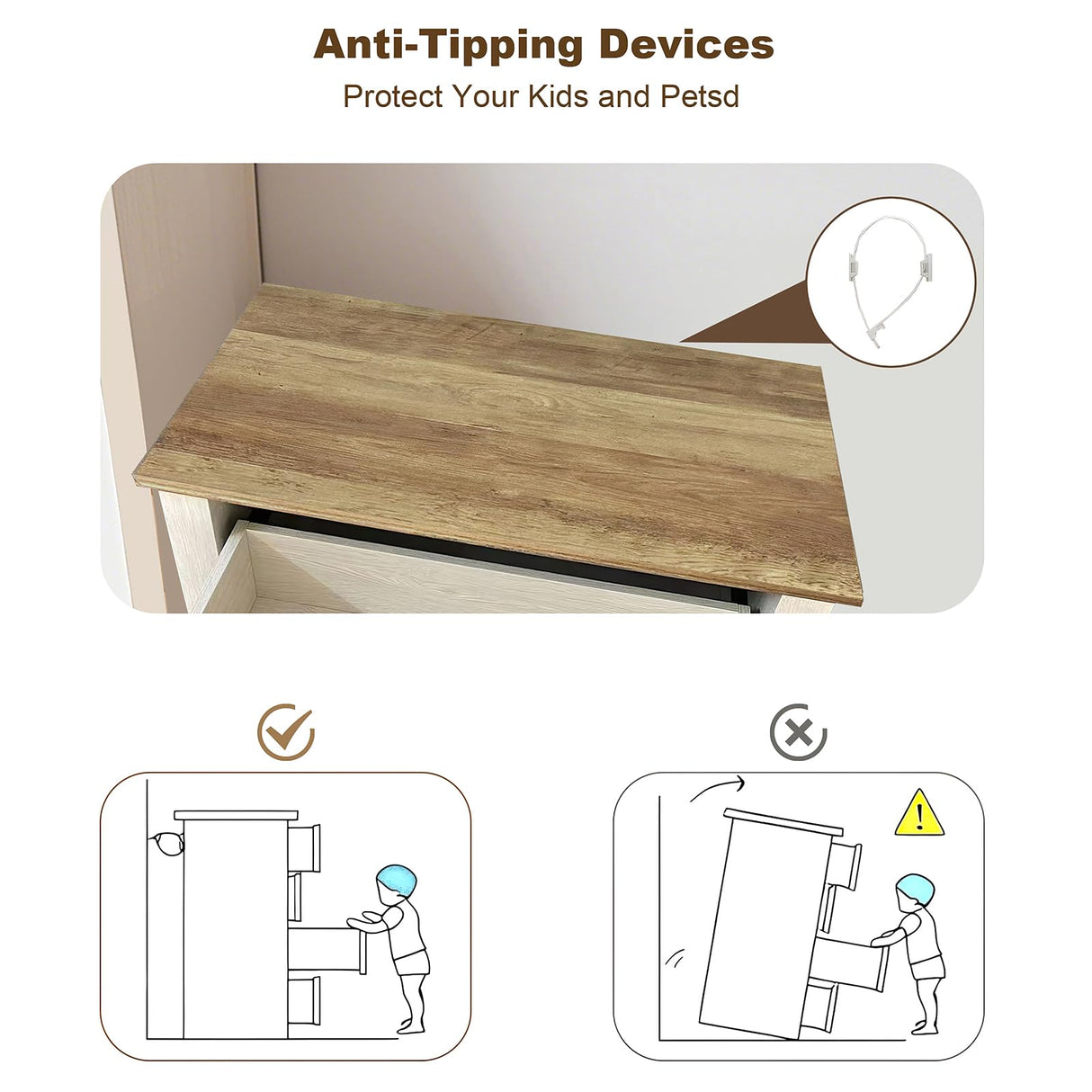 CuisinSmart 5 Drawers Dresser for Bedroom, Wood Tall Chset of Drawers, Farmhouse Dresser Chests with Metal Handle for Bedroom,Living Room,Hallway and Entryway, Vintage Yellow CuisinSmart