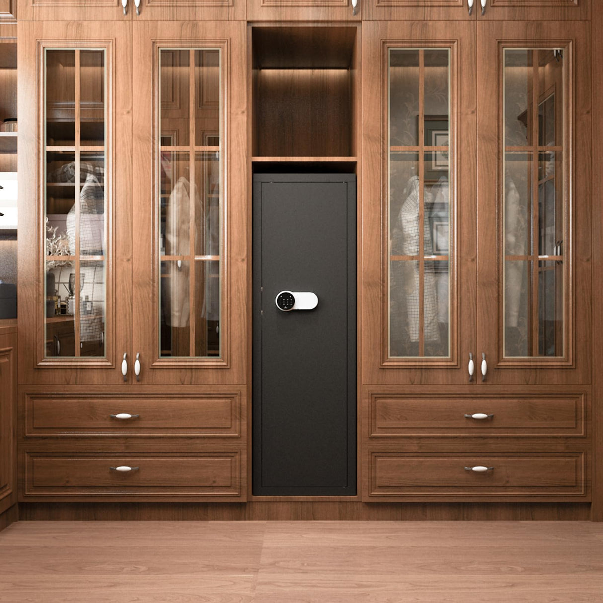 Dawmilon 10-12 Gun Safe - Gun Cabinets for Rifles and Shotguns, Large Rifle Safe for Home - Quick Access Gun Safe with Adjustable Shelves Dawmilon