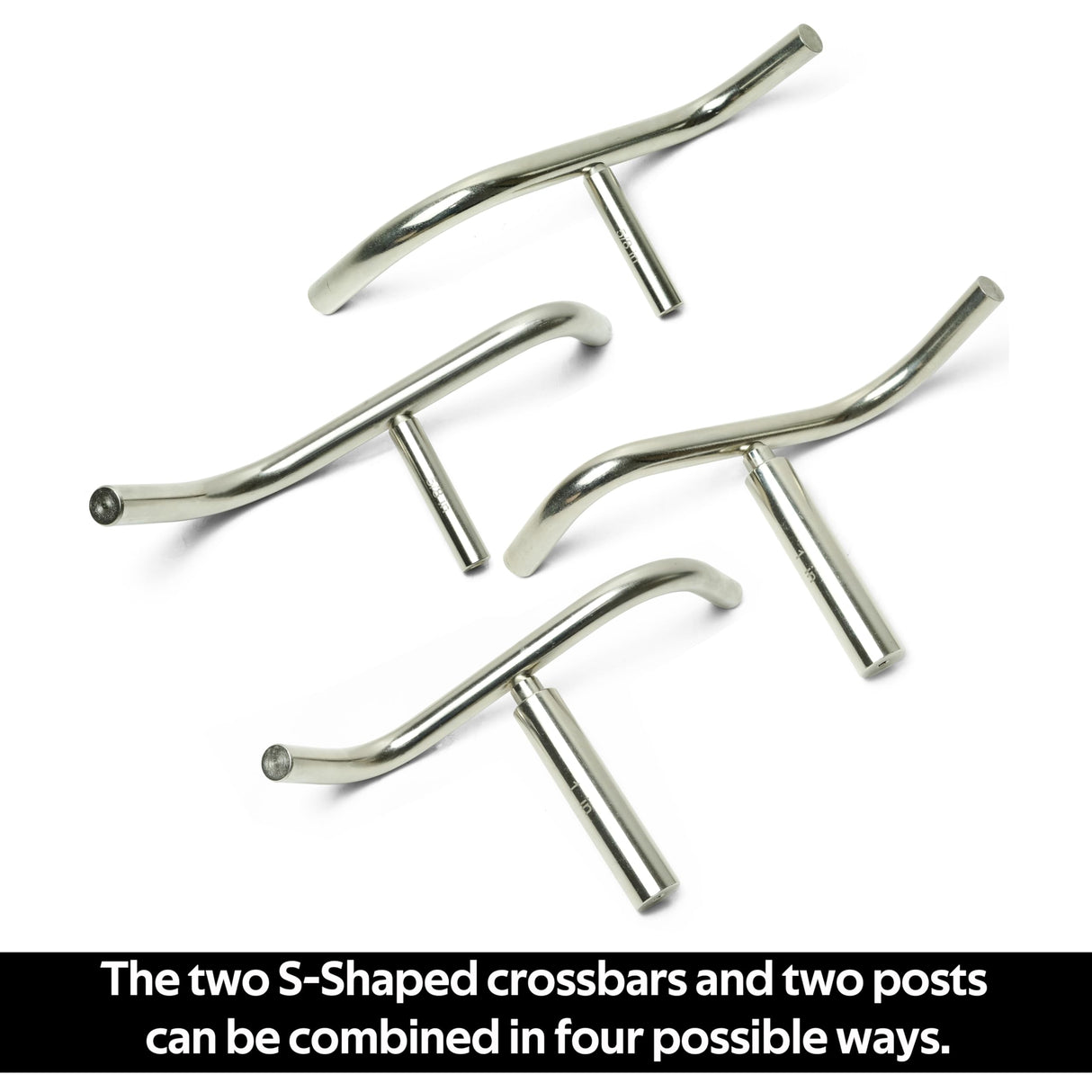 BMWOOD S Shaped Stainless Steel Tool Rest Set with 1" and 5/8" Stems for Woodturning Lathe Bowl Turning. BMWOOD