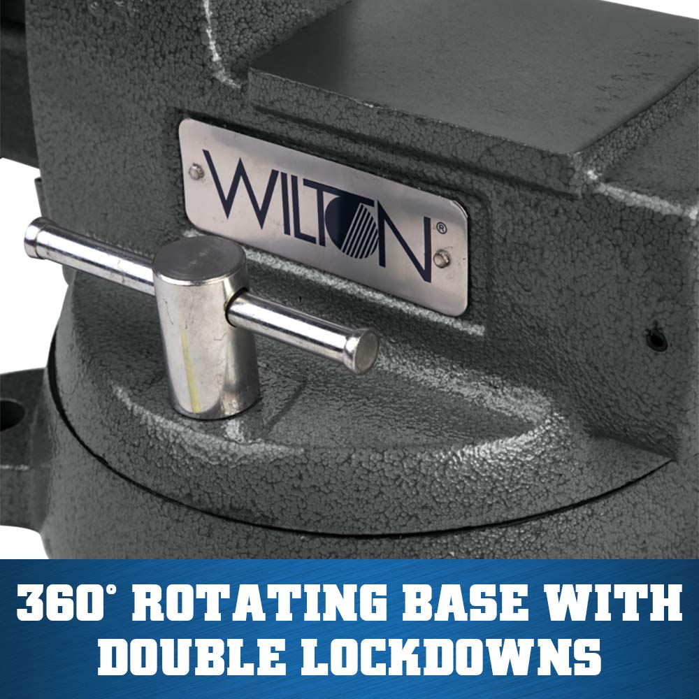 Wilton Mechanics Bench Vise, 5" Jaw Width, 5-1/4" Jaw Opening, 3-3/4" Throat (Model 745) Wilton