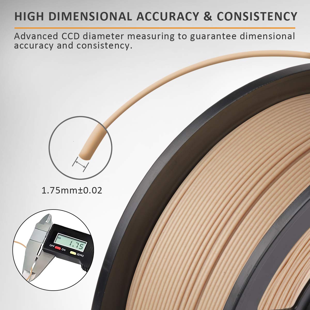 SUNLU Real Wood Fiber Wood PLA Filament, Neatly Wound PLA 3D Printer Filament 1.75mm Dimensional Accuracy +/- 0.03mm, Fit Most FDM 3D Printers, 1kg Spool (2.2lbs), Woody Scent Real Wood Fiber PLA 1.75 SUNLU