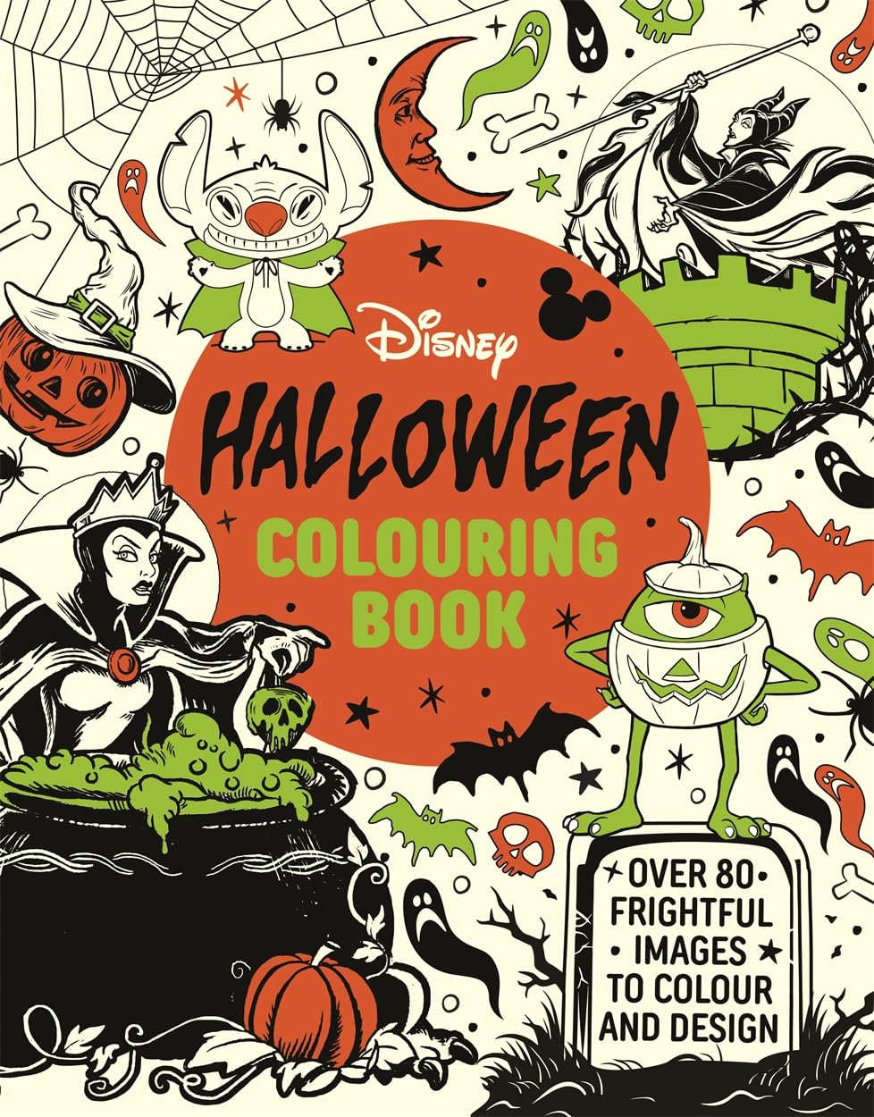 Disney Halloween Colouring Book: Over 80 spooky images to colour and design WoodArtSupply