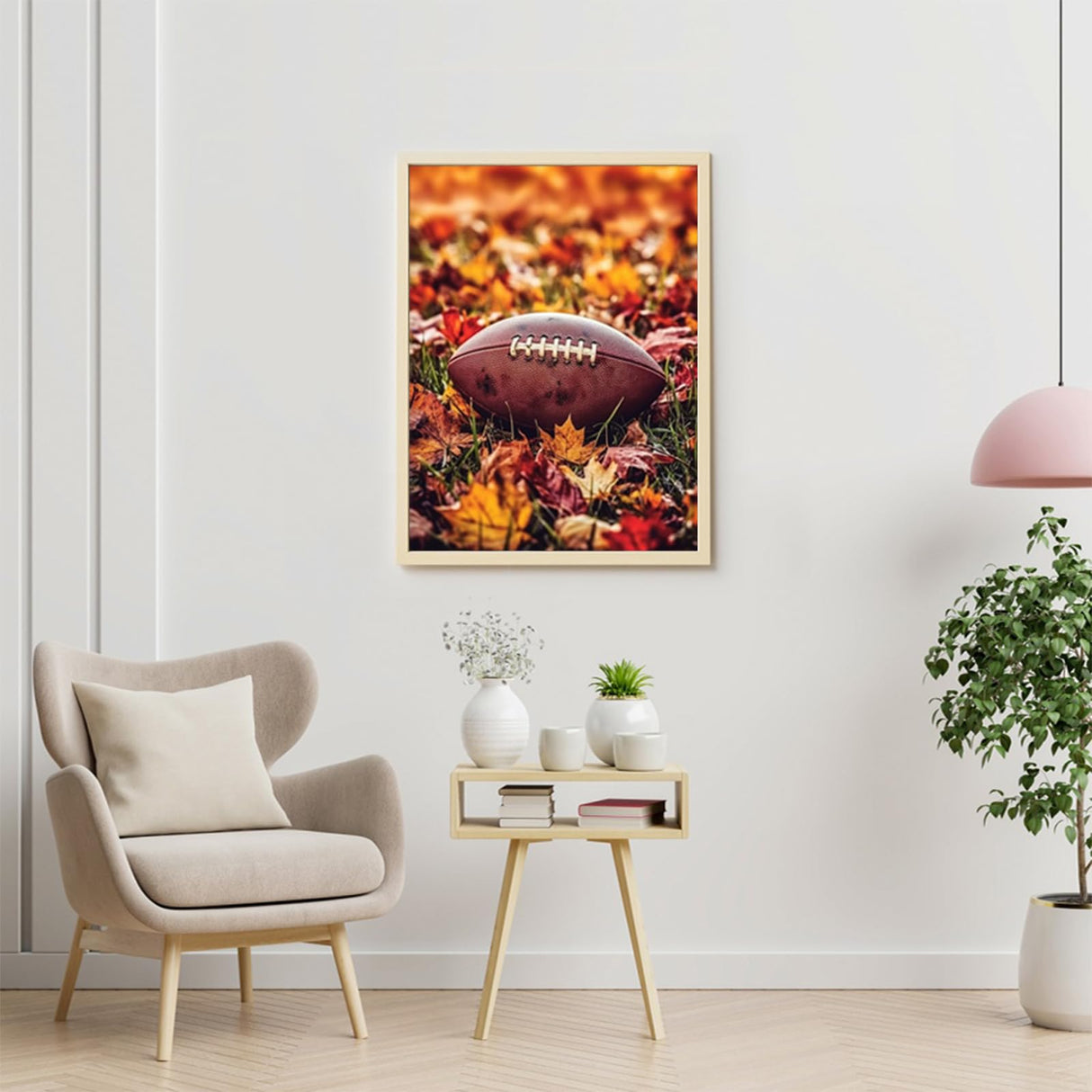 KAYEIUU Fall Football Autumn 5D Adult Diamond Art, DIY Diamond Art Painting Kits for Decor Canvas 12x16inch, 30x40cm KAYEIUU