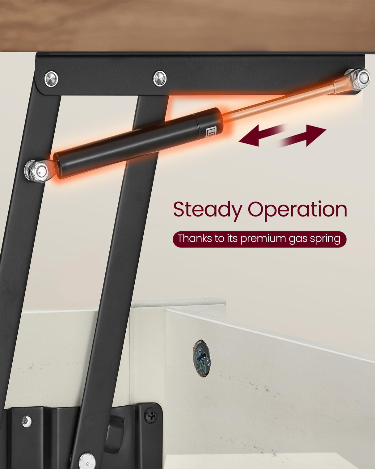 VASAGLE Coffee Table Lift Top, 3 in 1 Center Table with Storage, Gas Spring, 2 Drawers and 3 Hidden Compartments, Open Shelf, for Living Room, Home Office, Honey Brown and Rustic White ULCT254W01 VASAGLE