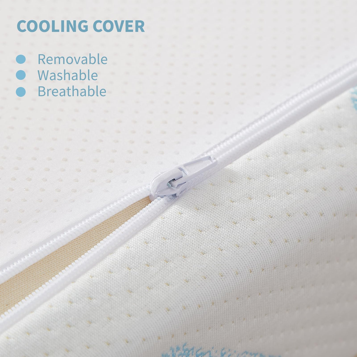 OUUI 6 Inch Full Mattress, Removable Washable Cover with Whales Pattern Cooling Memory Foam Medium Feel, Bed-in-a-Box, CertiPUR-US Certified, White/Blue OUUI