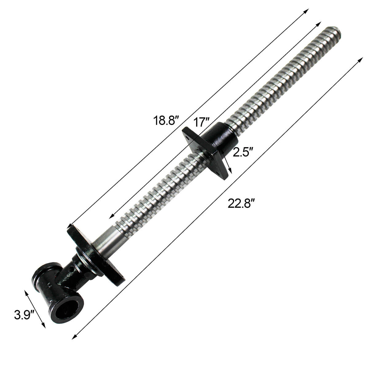 HFS(R) Heavy Duty Workbench Vise Screw with 3 TPI Acme Threads 17 Inch Capacity HFS