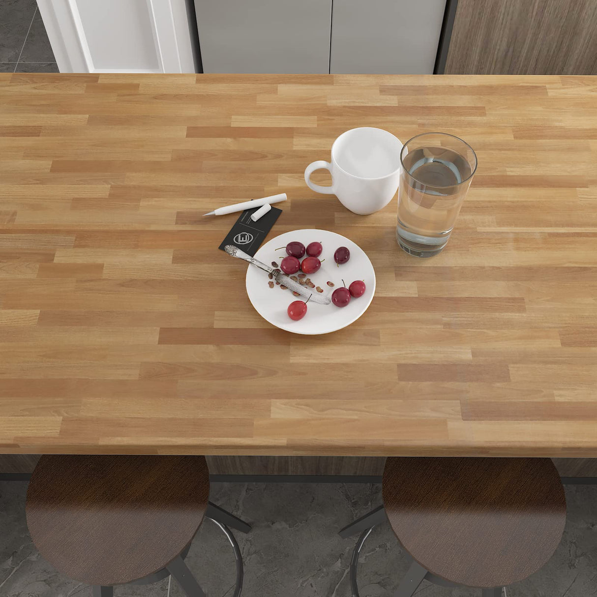 CRE8TIVE Wide 24"x354" Brown Butcher Block Contact Paper for Countertops Waterproof Self Adhesive Wood Peel and Stick Wallpaper Shiplap Wood Panel Look Removable Wallpaper for Bedroom Bathroom Walls CRE8TIVE