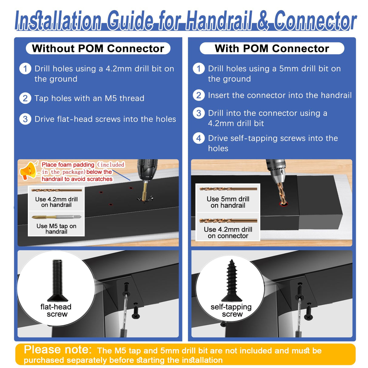 Zylorix 8ft-12ft Complete Set 36" Cable Railing System 33° Drilled, Black T304 Stainless Steel Angle Cable Railing Posts Kit with Adjustable Handrail Cable Rail for 25-35° Wood Concrete Stair Zylorix