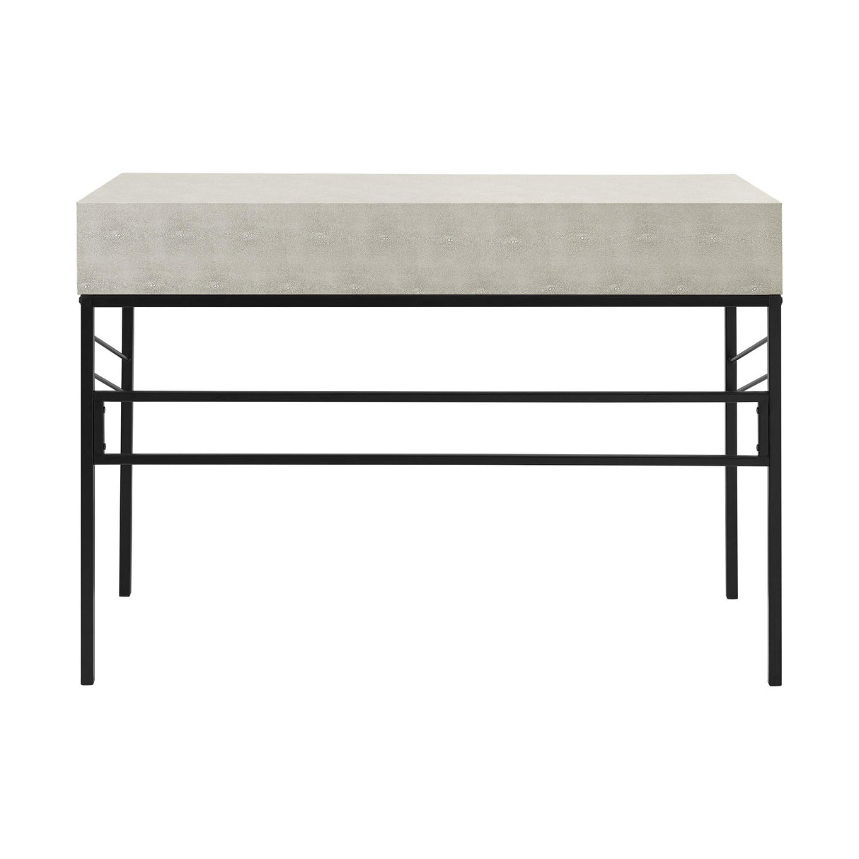 Walker Edison 2 Drawer Modern Wood and Metal Computer Writing Desk Home Office Workstation Small, 44 Inch, Off White Walker Edison