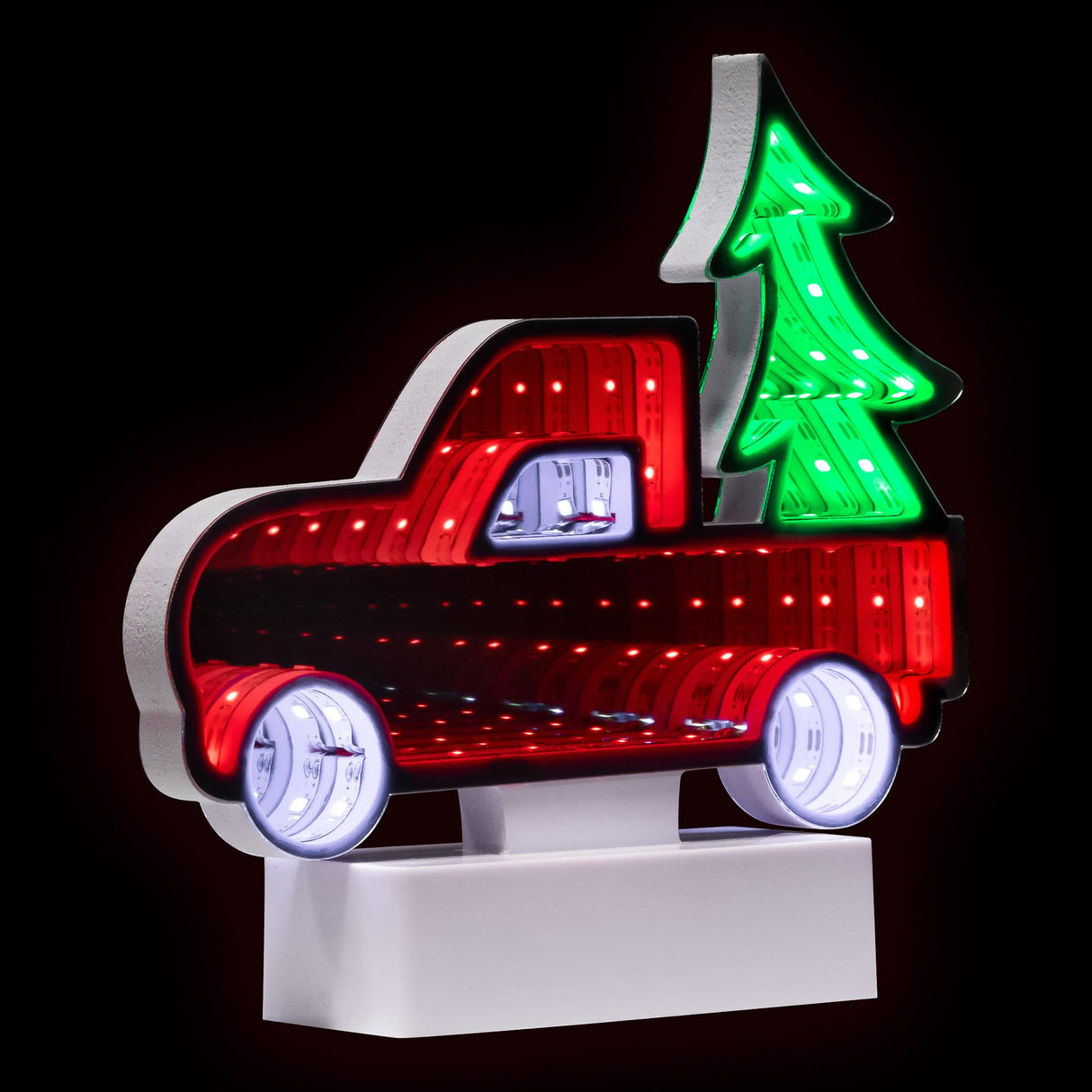 Northlight LED 3D Truck Christmas Infinity Mirror - 7.25" Northlight