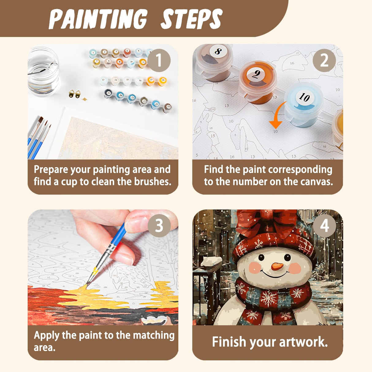 XTCIXAL Christmas Paint by Numbers Kit for Adults, Snowman Paint by Number for Adults, Beginners Acrylic Canvas Painting Kits for Home Wall Decor 16x20 Inch XTCIXAL