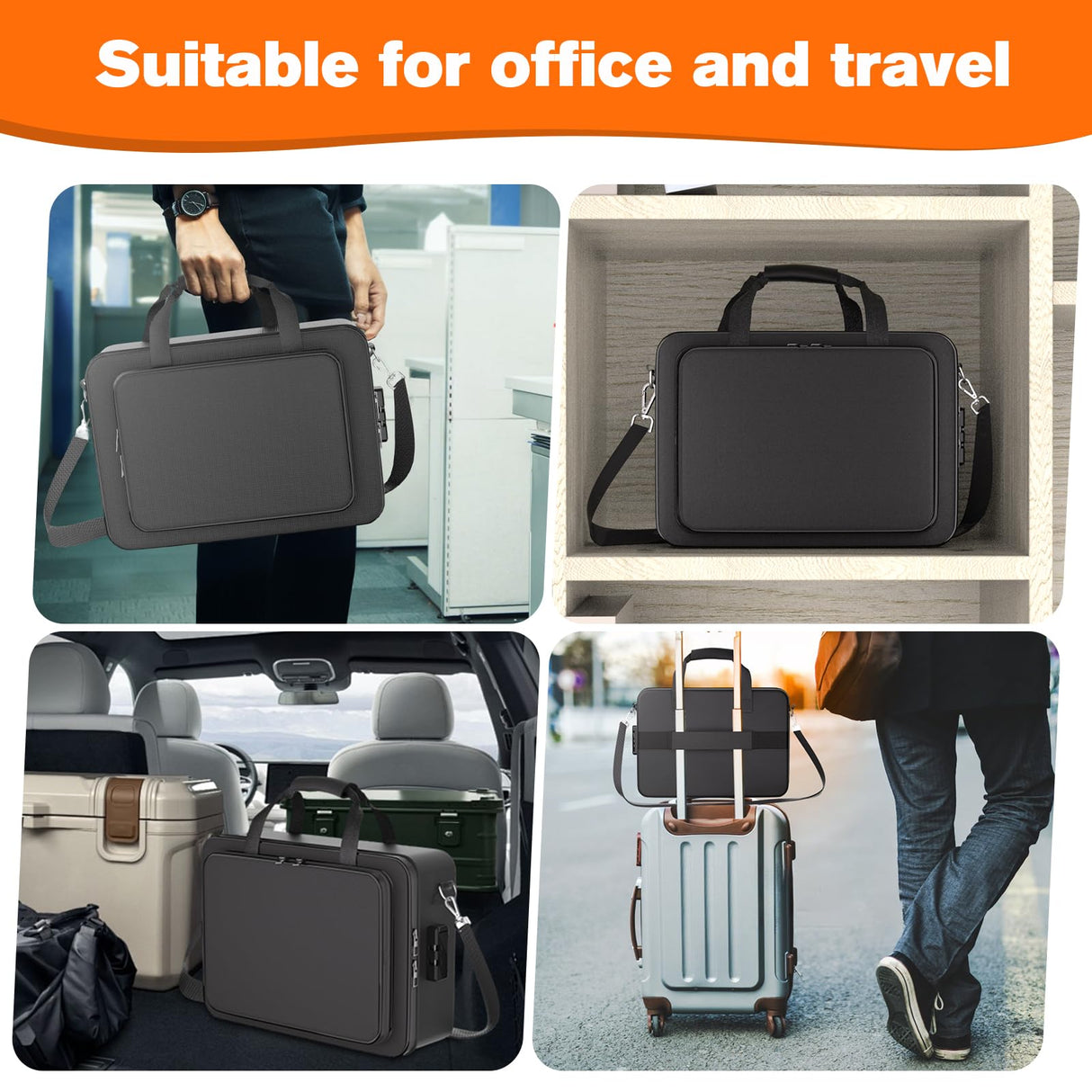 fannos 5200°F Fireproof Document Box, Important Document Organizer, Document Safe Box Fireproof Waterproof, 2025 Latest Model fannos