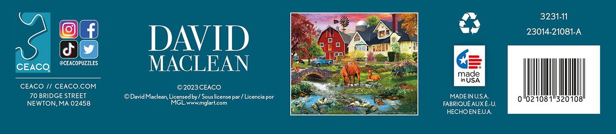 Ceaco - David Maclean - Memories On The Farm - 1000 Oversized Piece Jigsaw Puzzle Ceaco