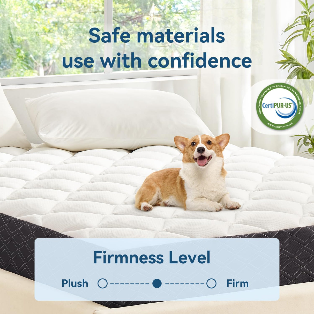 TERISTE 6 Inch Full Mattress Breathable Gel-Memory Foam Plus Pillowtop Mattress, Cool and Skin-Friendly, Fiberglass Free, Mattress in a Box, CertiPUR-US® Certified, Safe and Worry-Free TERISTE