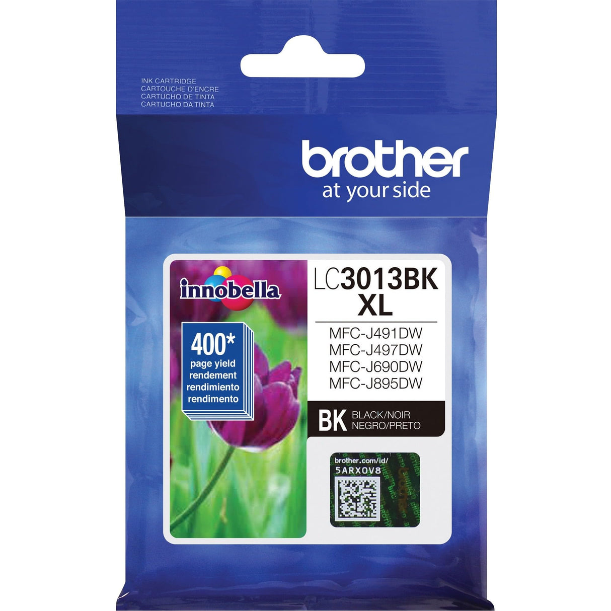 Brother Printer High Yield Ink Cartridge Page Up To 400 Pages Black (LC3013BK), Standard Brother