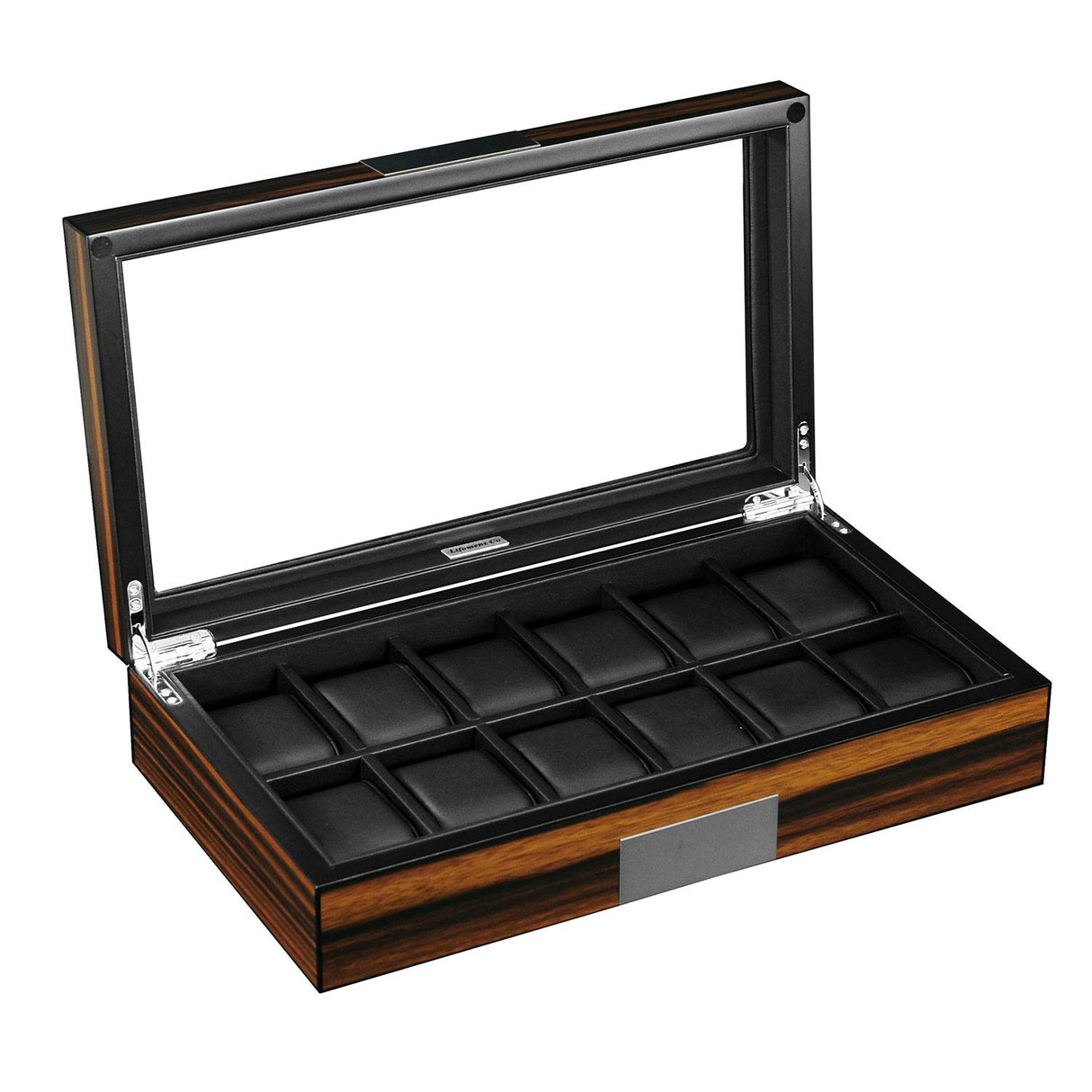 Lifomenz Co 12 Watch Box for Men Watch Display Case Wood Luxury Watch Box with Large Glass Window,Watch Organizer Box with Ultra Smooth PU Leather Interior Lifomenz Co