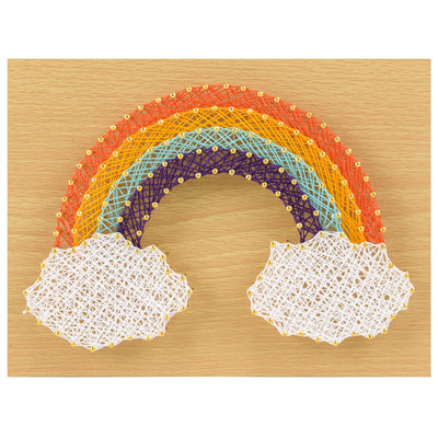 CraftMelonMelon DIY 3D String Art Kit for Adults Beginners - Rainbow Cloud Craft Kit- Beginner to Advanced Crafters, Unique Home Wall Decorations Gift,Art Crafts(5.91 inches * 7.87 inches)