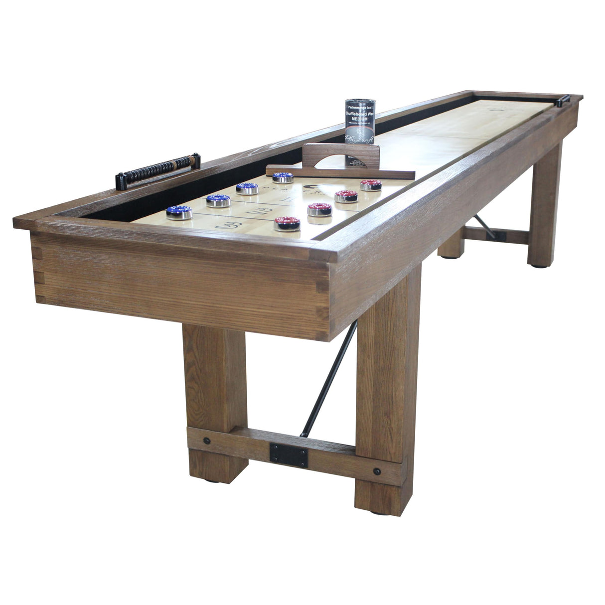Playcraft Montauk Pecan 12' Shuffleboard Table Playcraft