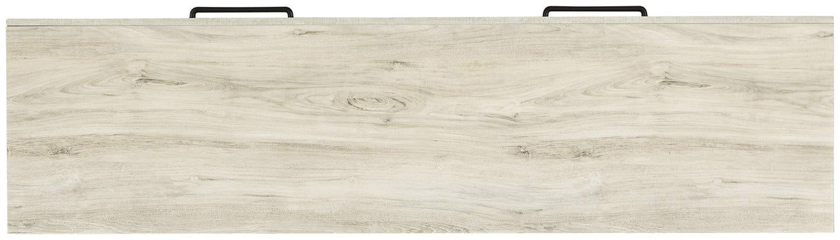 Signature Design by Ashley Cambeck Farmhouse Industrial 6 Drawer Dresser, Whitewash Signature Design by Ashley
