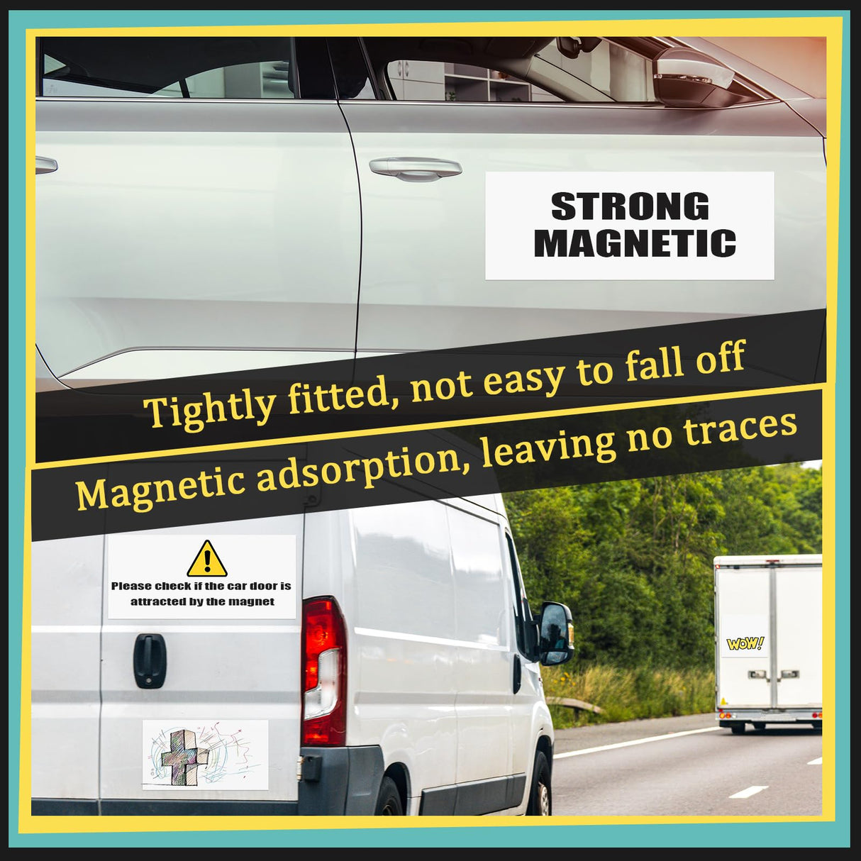 Eersida White Surface Magnet Roll Car Magnet Sheets Flexible Magnetic Sign Magnet Vinyl Roll Blank Magnet Sheets Magnetic Signs for Vehicles DIY Craft Projects(16 Inch x 10 Feet, 40 Mil) Eersida