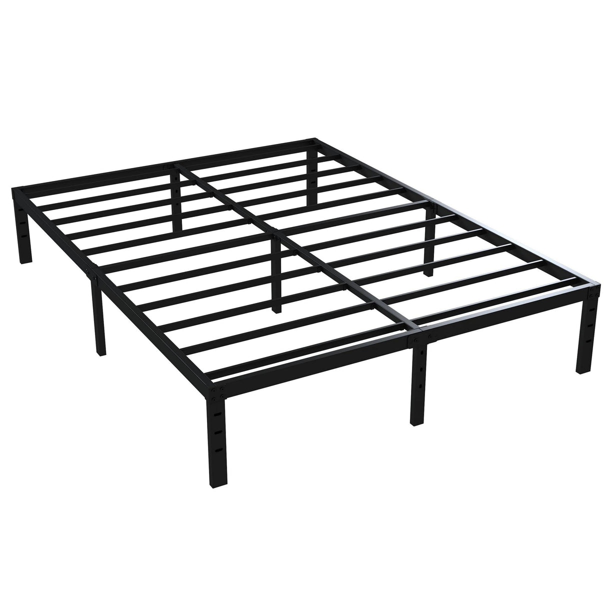 Upcanso 16 Inch Queen Bed Frame No Box Spring Required, Metal Platform Queen Size Bed Frames with 14 Inch Storage, 3,500 lbs Heavy Duty Steel Slats Support, Easy Assembly Mattress Foundation Upcanso
