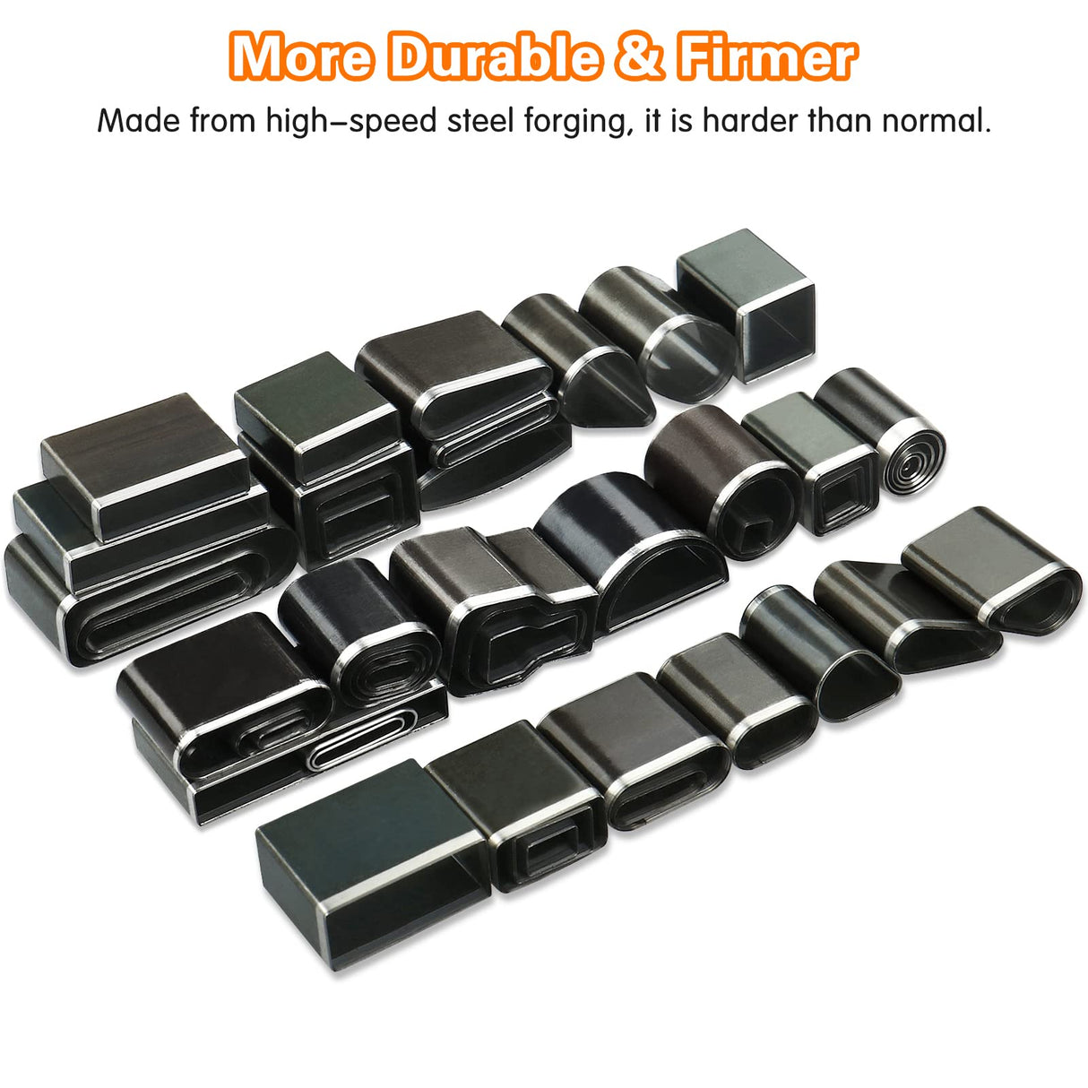 YKSPLUSK 56 Pieces Leather Hole Punch Set, Leather Cutting Dies Kit with Storage Case & Mat, Multiple Shapes Hole Punch Tool for Belts, Hollow Punch Cutter Tool for Handmade DIY Crafts YKSPLUSK