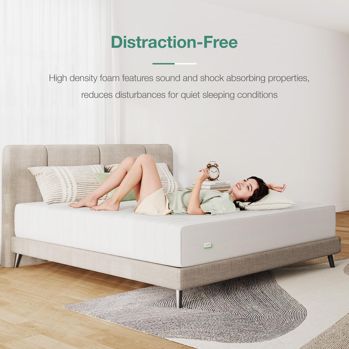 Novilla King Mattress, 12 Inch Foam Mattress in a Box, High Density Base Foam for a Cozy Sleep, Pressure Relief, Medium Plush King Size, Reversible Novilla