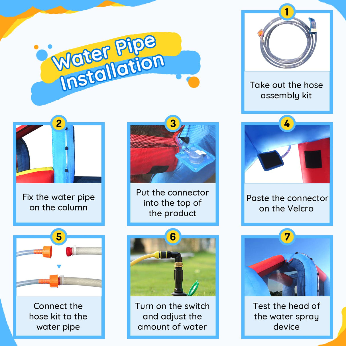 Causeair Giant Inflatable Bounce House with Water Slide,Wet & Dry Use,Basketball Hoop,Climbing Wall,Heavy Duty GFCI Blower,Bouncy Castle with Ball Pit causeair