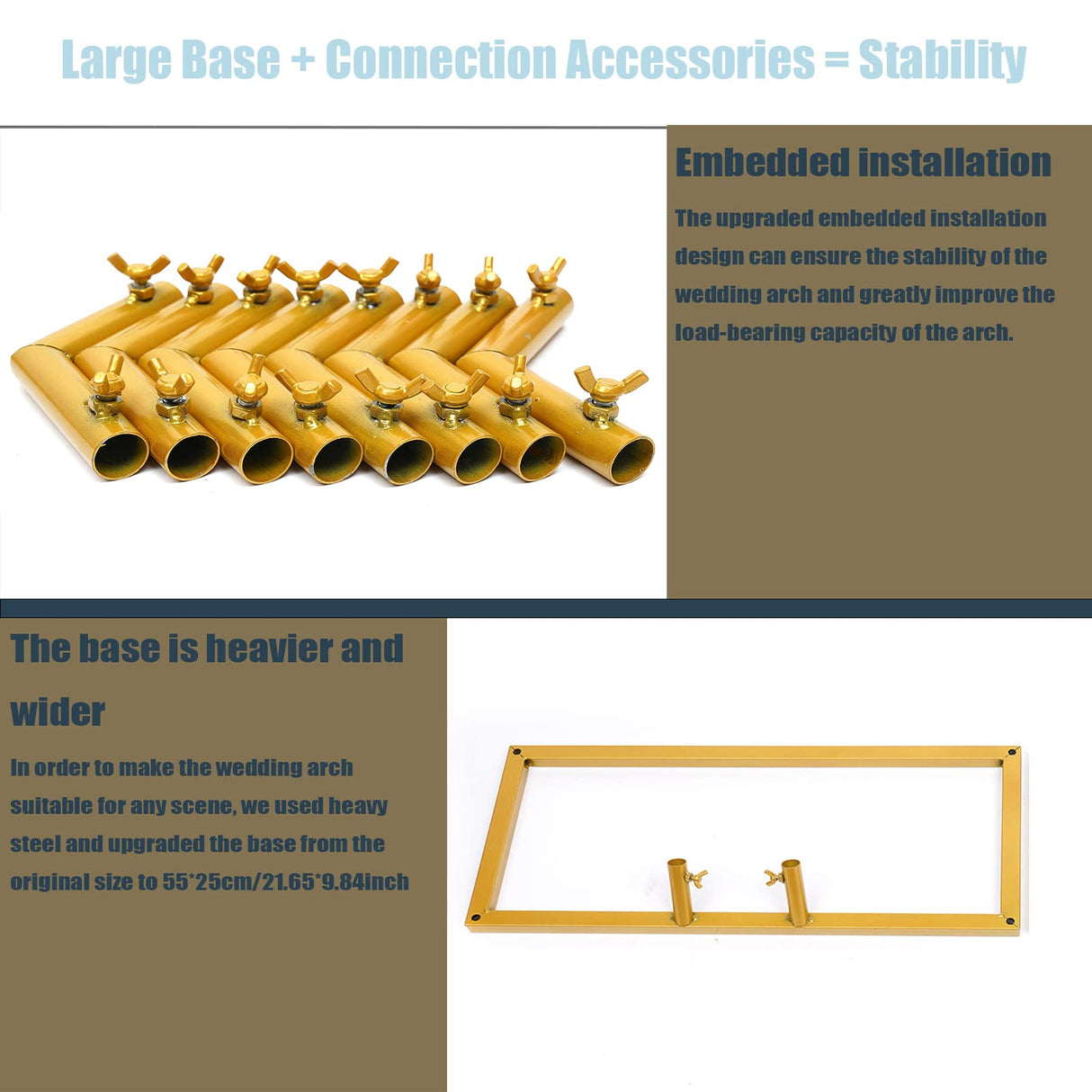 8.2FT Wedding Arch,Hexagon Backdrop Stand for for Ceremony,Iron Arch Wedding Arbor, Backdrop Stand Metal Arch Stand for Party,Wedding Backdrop Stand for Wedding Birthday Party Gdrasuya10