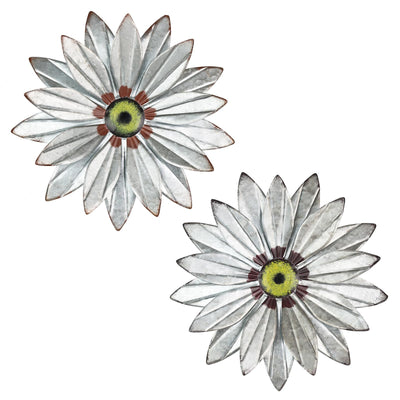 YEAHOME Metal Farmhouse Boho Wall Art, 2 Set 11" Galvanized Wall Decor for Bedroom & Outdoor