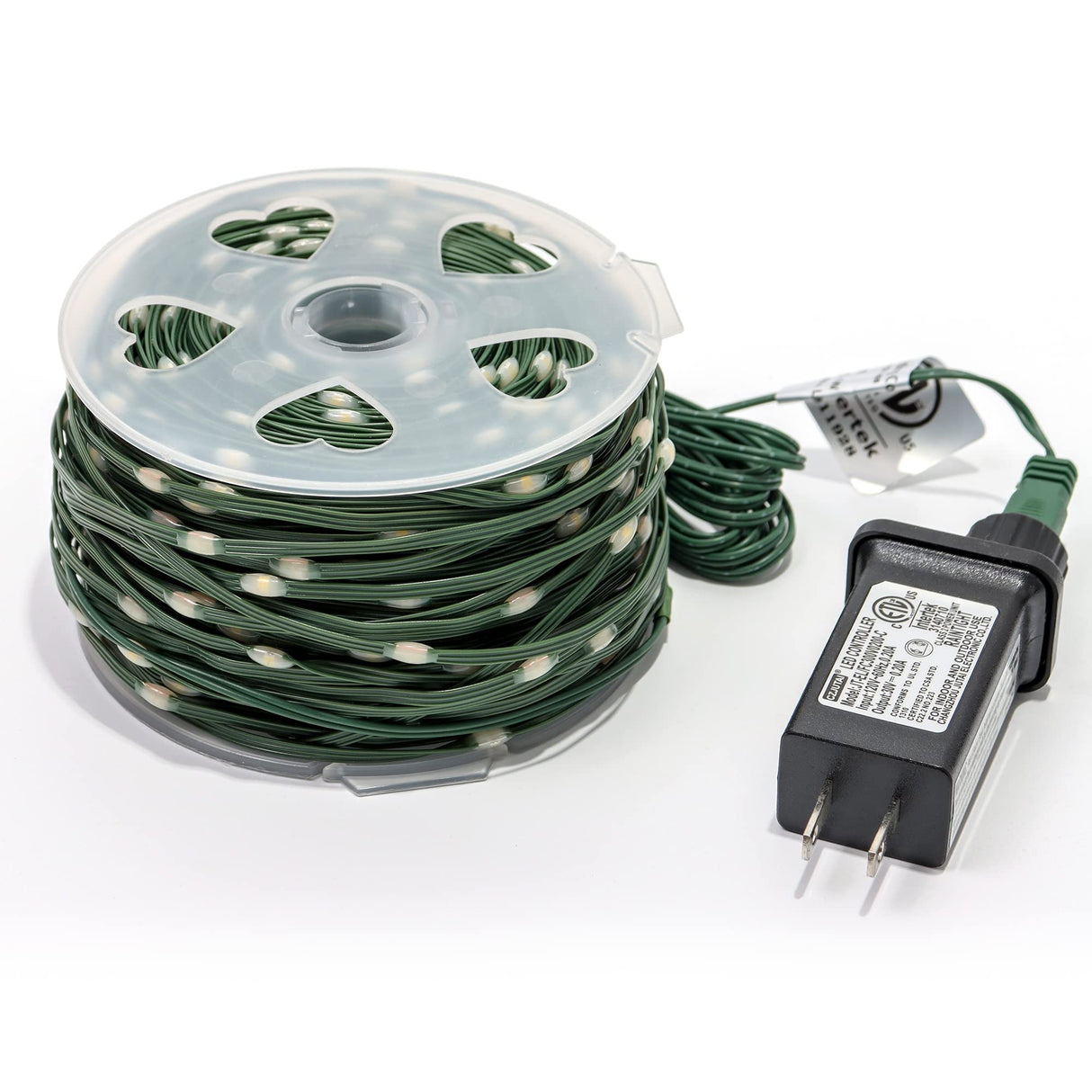 LJLNION 1000 LED Fairy String Lights, 328FT Long Outdoor Christmas Lights, Waterproof IP65 Green PVC Copper Wire Lights, 8 Lighting Modes Plug in for Xmas Tree Holiday Party Wedding Decor, Warm White LJLNION