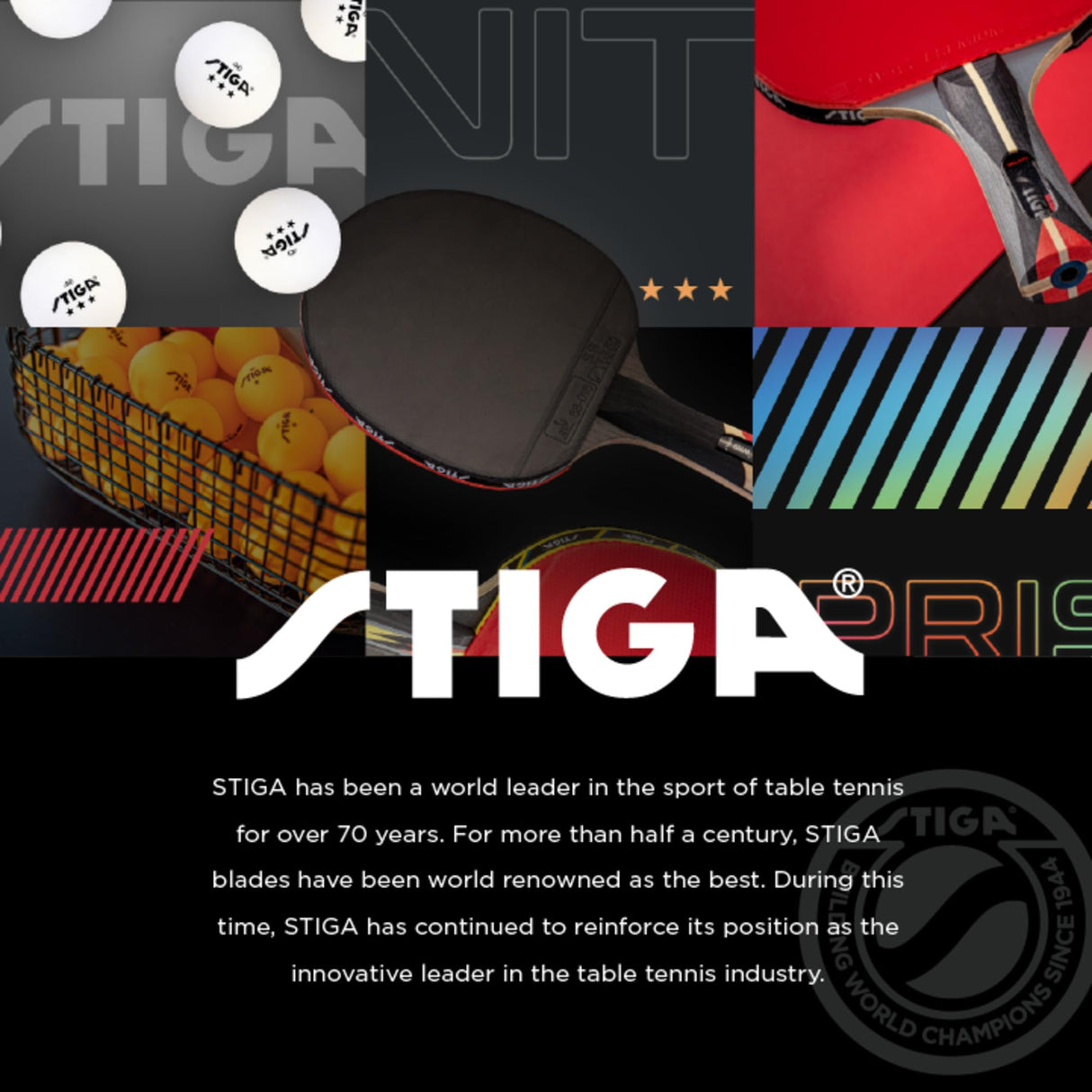 STIGA Ping Pong Balls – 6pk White 1-Star Table Tennis Balls, Official Size 40mm ABS Balls, Ultimate Durability for Indoor/Outdoor Ping Pong Tables Stiga