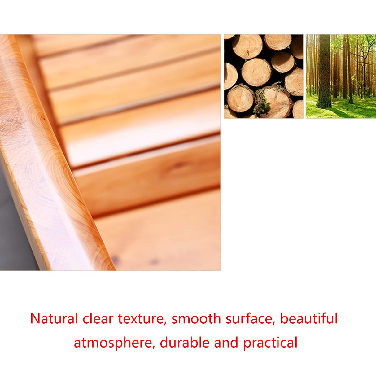 Axdwfd Solid Wood Bathtub, Free-Standing Soaking Non-Slip Bathtub, Very Suitable for Family Children Bathing Bucket Axdwfd