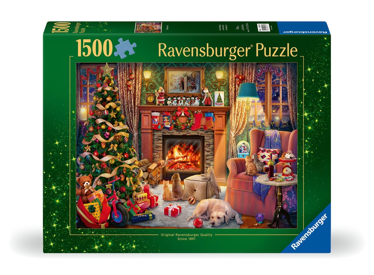 Ravensburger Christmas Eve 1500 Piece Holiday Jigsaw Puzzle for Adults - 12000717 - Handcrafted Tooling, Made in Germany, Every Piece Fits Together Perfectly Ravensburger