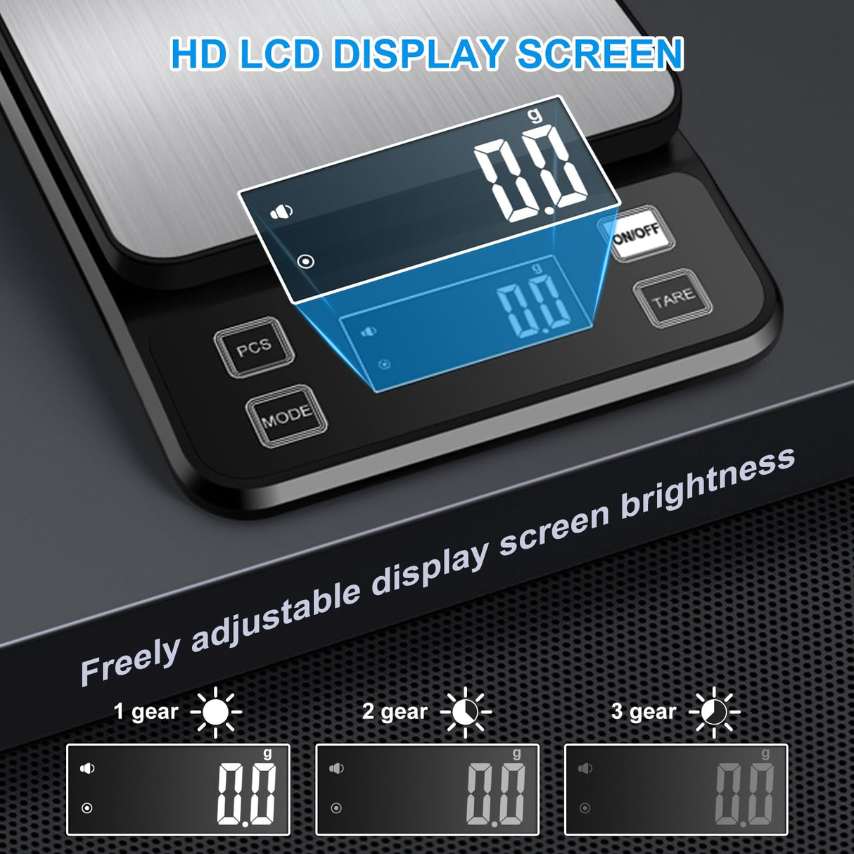 22lb Waterproof IPX67 Kitchen Scale with 0.1g/0.001oz High Precision, Diyife Large Stainless Steel Food Scale, 10 Unit, Washable, Hangable, USB Rechargeable, LCD Display, for Cooking, Baking Diyife