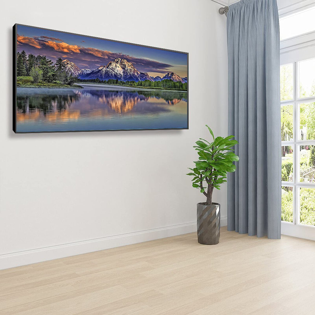 JATOK 5D Diamond Painting Kits for Adults DIY Large Mountain Full Round Drill (35.5 x 15.7 inch) Crystal Rhinestone Embroidery Pictures Arts Paint by Number Diamond Art Kits for Home Wall Decor JATOK