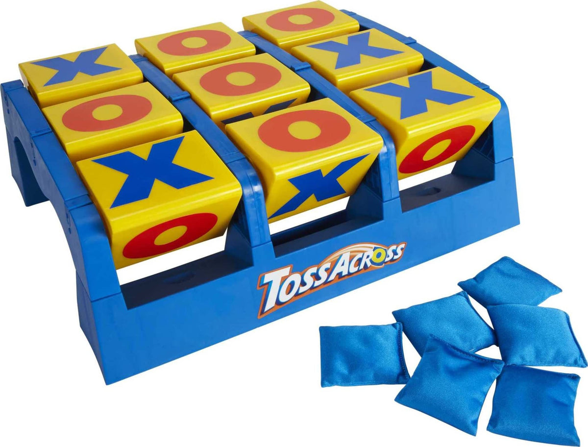 Mattel Games Toss Across Kids Outdoor Game, Bean Bag Throw for Camping & Family Nights, Get 3-in-a-Row for 2 to 4 Players Mattel Games