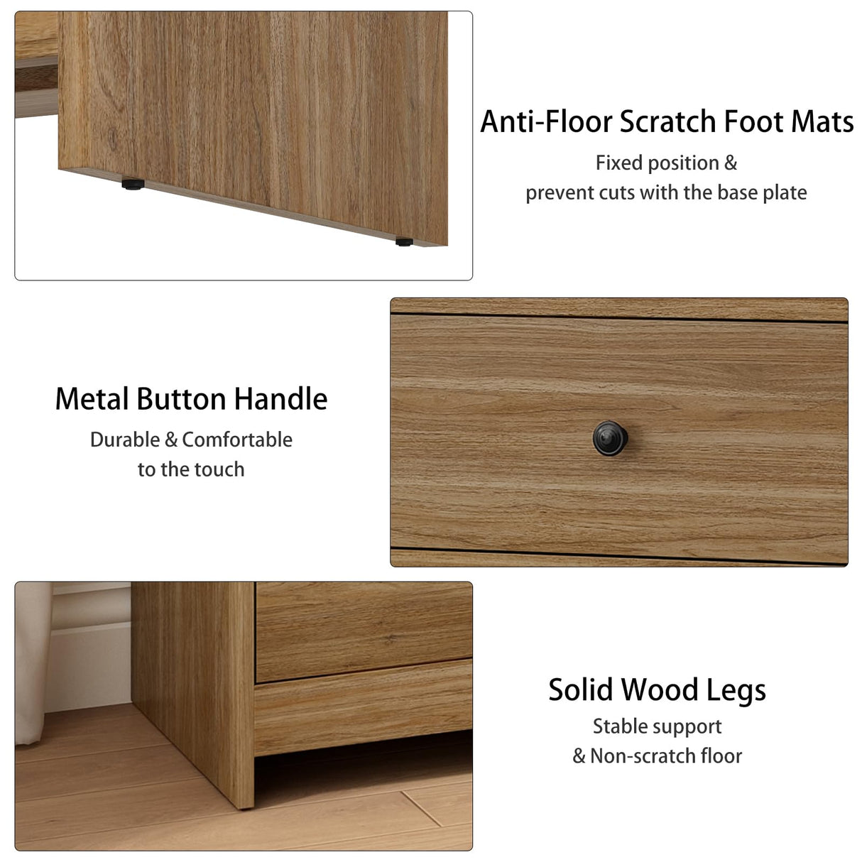 JOZZBY 55" Walnut Dresser for Bedroom, 7 Drawer Wood Large Dresser with Metal Knob, Modern Chests of Deep Drawers Organizer for Home Office, Hallway JOZZBY