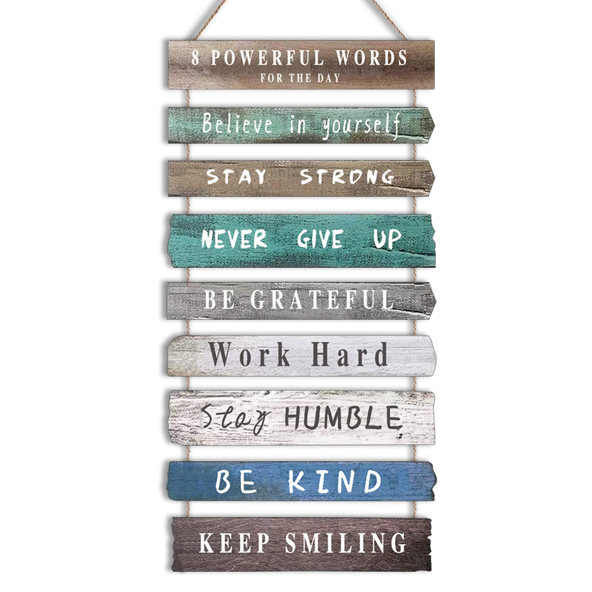 Inspirational Wall Art Decor for Office, Wooden Rustic Hanging Motivational Wall Art Decoration Sign, Inspiring Positive Quotes Wall Art for Home Living Room Bedroom Bathroom Classroom Gym 12"x24" Joyhawk